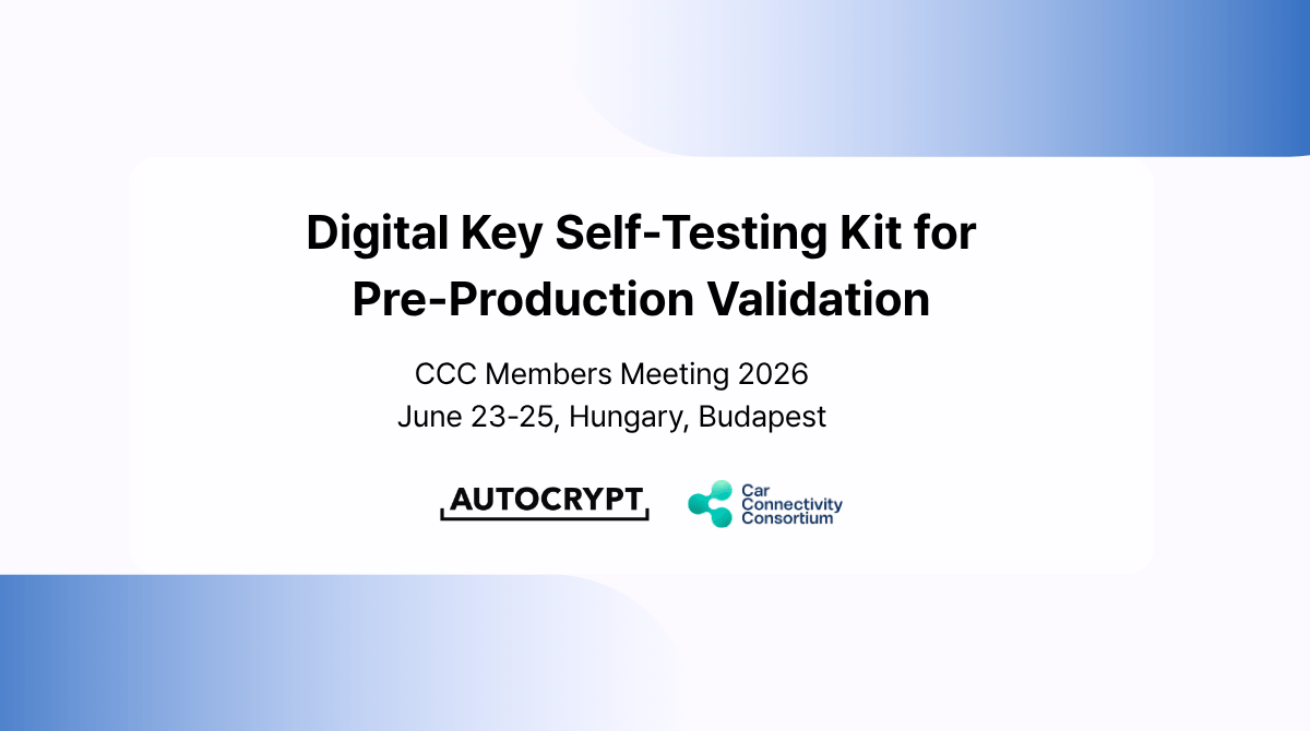 AUTOCRYPT Showcases CCC-Based Digital Key Self-Testing Kit